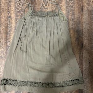 Early 2010s Olive Green Baby Doll Dress
